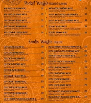 The Dutch waffles menu 