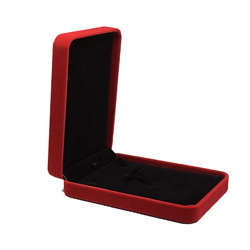 Title 3, Flannel Jewelry Box Storage Box for Earrings Ri...
