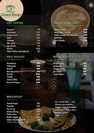 Green Bean Coffee menu 1