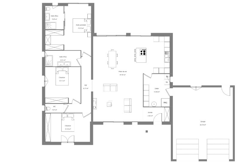  Vente Terrain + Maison - Terrain : 1 087m² - Maison : 140m² à Fondettes (37230) 