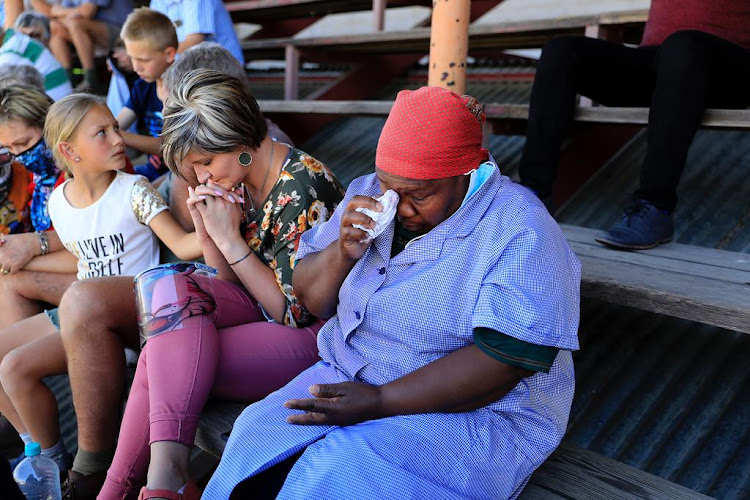 A mass prayer meeting is held at the Senekal showgrounds on October 14 2020 after the Free State town was rocked by a farm murder and a violent protest.