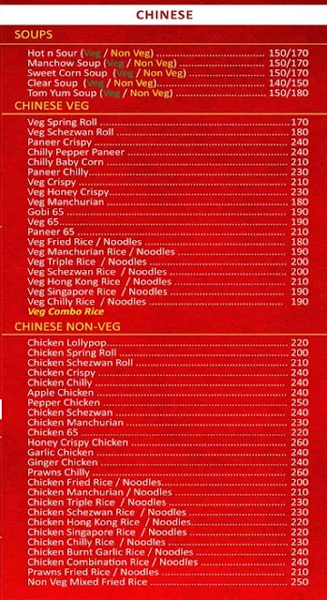 Food Hut menu 