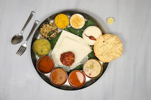 South Indian Thali [Neer Dosa]