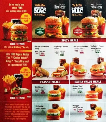 McDonald's menu 