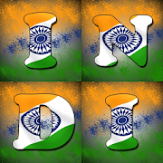 New Indian Flag Letters Wallpaper  Icon