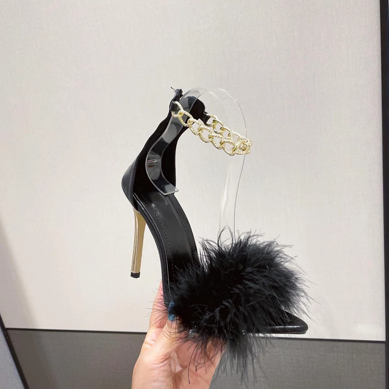 Title 7, Dames sandalen met stiletto hak, puntige neus e...