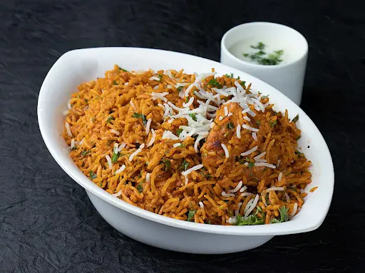 Chicken Tawa Biryani With Lassi