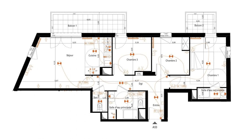 Vente appartement 4 pièces 77 m² à Asnieres-sur-seine (92600), 532 000 €