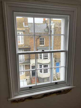Single glazed Box sashes in Grade II listed property in Ramsgate album cover