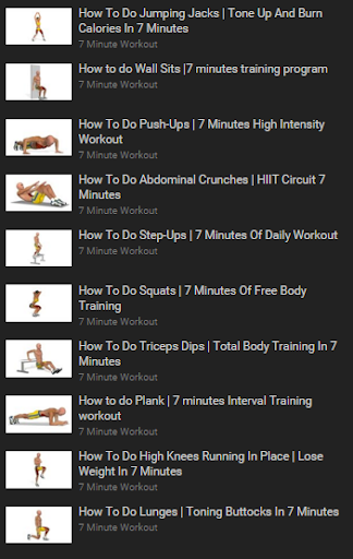 7 Minute Workout App