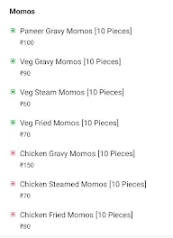 Cheer Up Point Momos menu 1