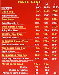 New Pizza King menu 1