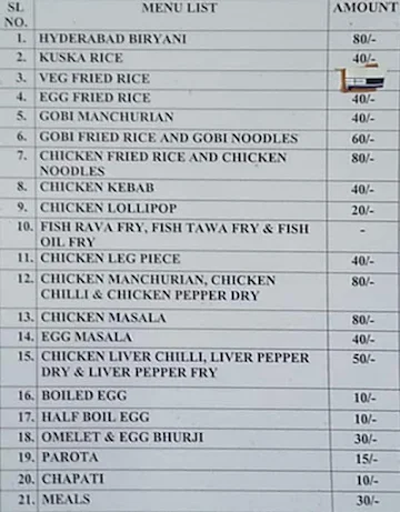 Hyderabadi Biryani Flames menu 