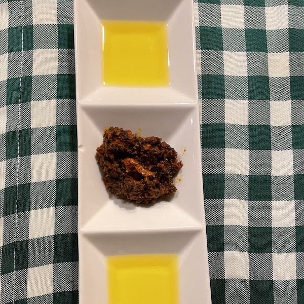 Olive oil and olive paste