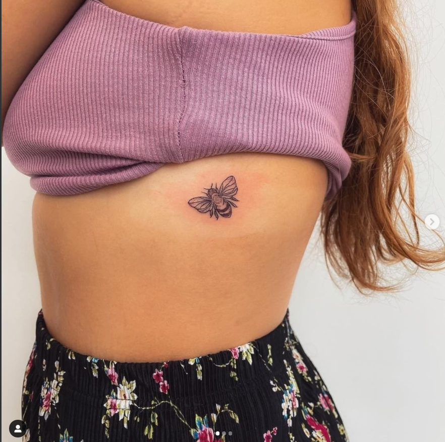 Flower Themed Rib Tattoos 37