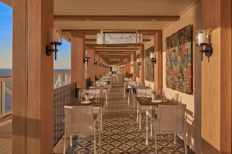 Like to dine al fresco? Head out to the Waterfront to enjoy Italian fare at Onda by Scarpetta on Norwegian Encore