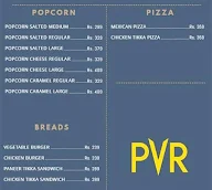 PVR Cafe menu 1