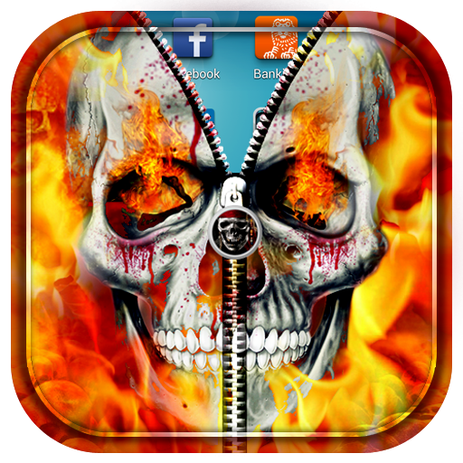 Skull Zipper Lock Screen 個人化 App LOGO-APP開箱王