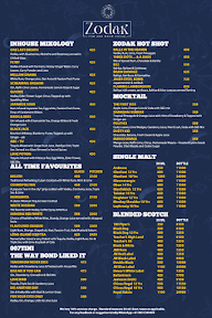 Zodak Pub And Brew House menu 1