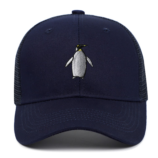 Title 4, Penguin Embroidery 6 Mesh Baseball Hat for Men ...