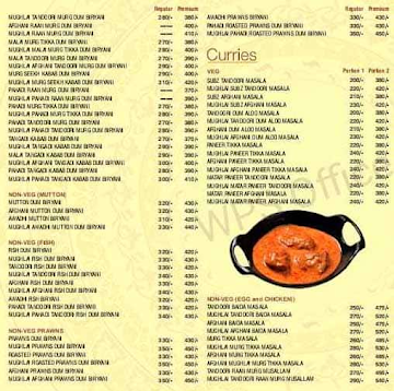 The Biryani House menu 