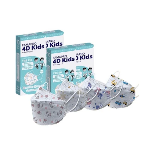 Khẩu trang y tế Famapro Kid 4D (KF94) - hình ngẫu nhiên - 10 cái/ Hộp