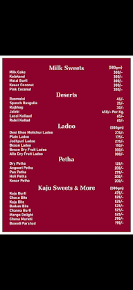 Punjab Sweets menu 2