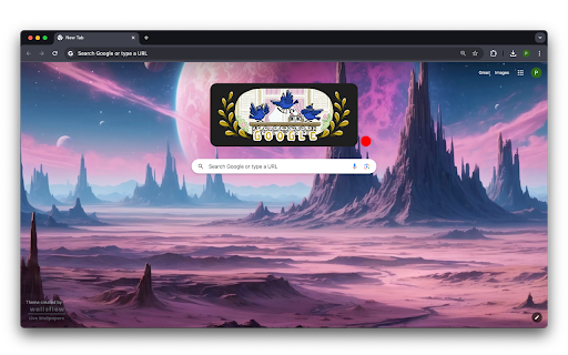 Purple Planet With Moon Preview 2