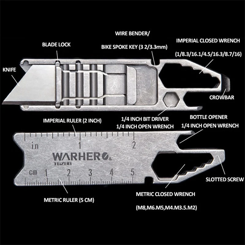 Cortador de papel de titanio multifuncional Cuchillo utilitario trapezoidal Precisión y versatilidad para cortar, recortar y más allá Diseño duradero.