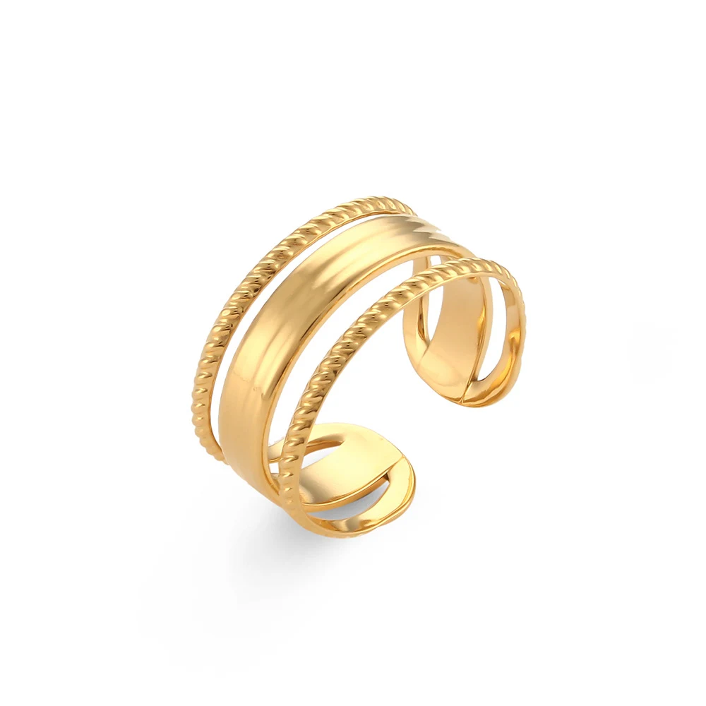 Title 8, Bague de doigt pour femme en acier inoxydable p...