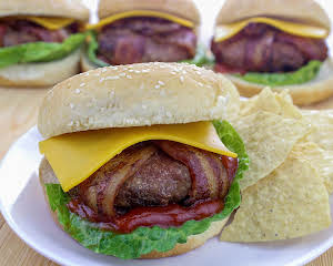 Bacon Wrapped Turkey Burgers