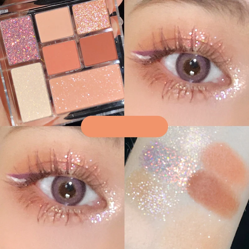 Sombra de Olhos Pearly Matte Makeup Ins para um Olhar Deslumbrante, Acabamento Matte e Perolado, Cosméticos para Realçar a Beleza