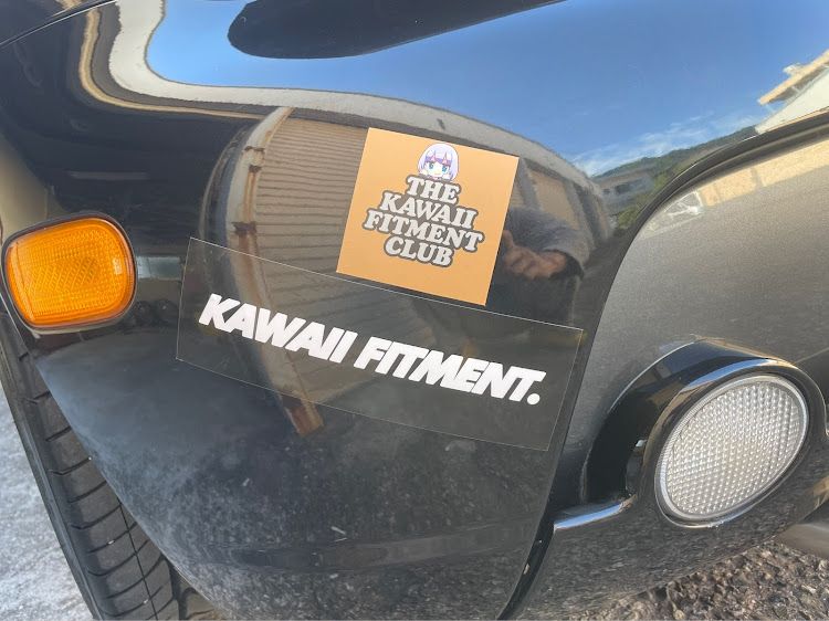 ニュービートルのKAWAII FITMENT.・KAWAII不正改造車ステッカー・KAWAIIFITMENT.ロゴステッカー・ステッカー貼り替え・痛車仕様に関するカスタム事例の投稿画像4枚目