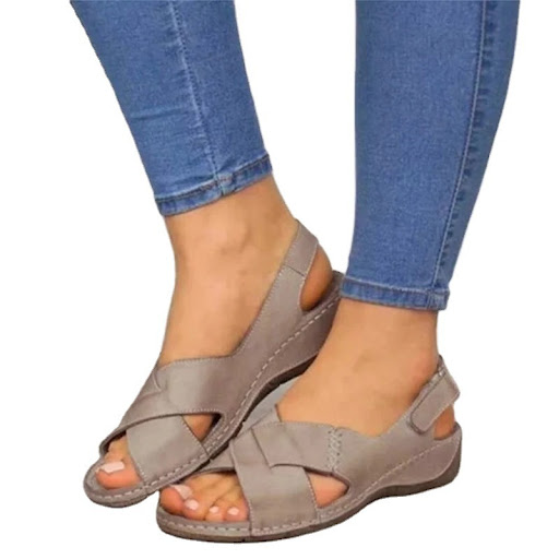 Title 5, Vintage Womens Sandal with Sleeve, Low Heel fo...