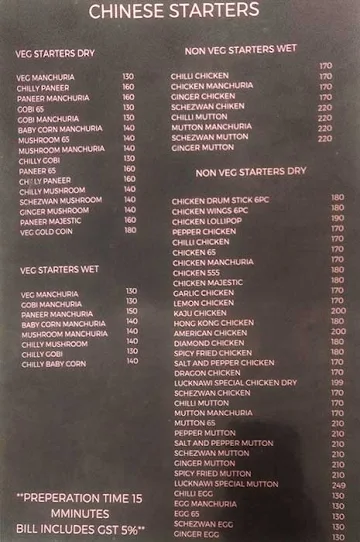 Lucknawi Tadka menu 