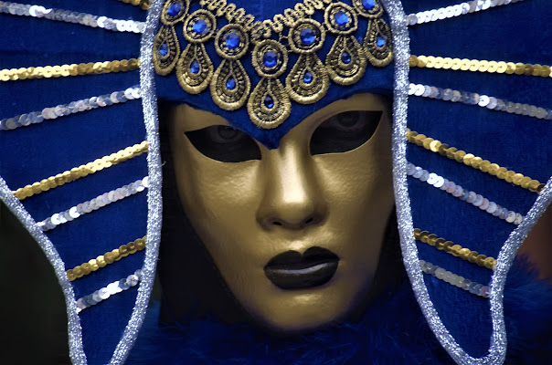 Maschera Blu e Oro di Curlyblus