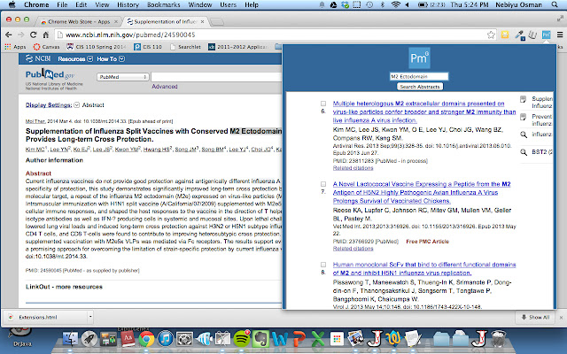 PubMed Genius chrome extension