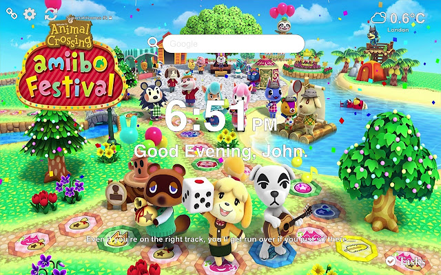 Animal Crossing HD Wallpapaer Tab Theme