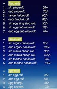 The Kathi Rolls Stories menu 3