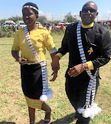 Rain Queen-elect Masalanabo Modjadji and  her custodian ANC MP  Mathole Motshekga./PETER RAMOTHWALA