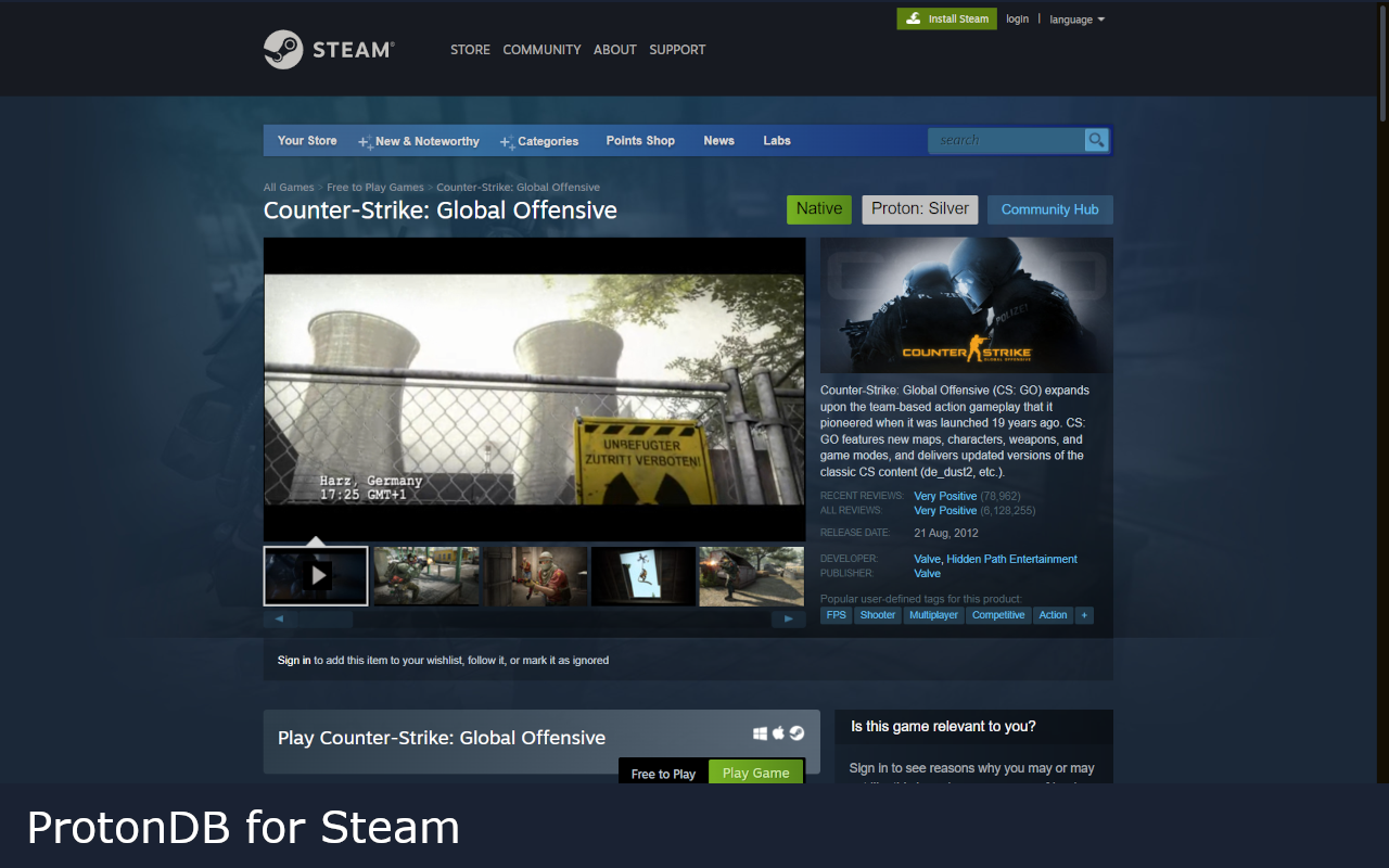 ProtonDB for Steam Preview image 0