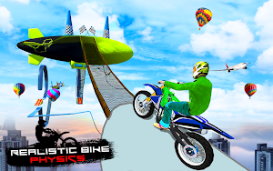 Mega Ramp Bike Impossible Stunt Race screenshot 17