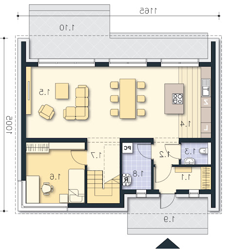 Londyn DCP377 - Rzut parteru