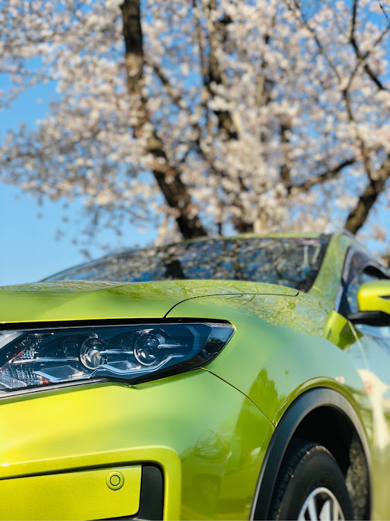 エクストレイルの桜とコラボ・オリーブグリーンに関するカスタム事例の投稿画像1枚目