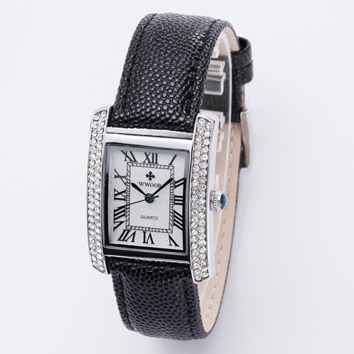 Title 4, Diamond-Encrusted Watch With Belt And Wrist Str...
