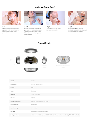 Title 9, Smart Anti Snoring Device Electronic Muscle Sti...