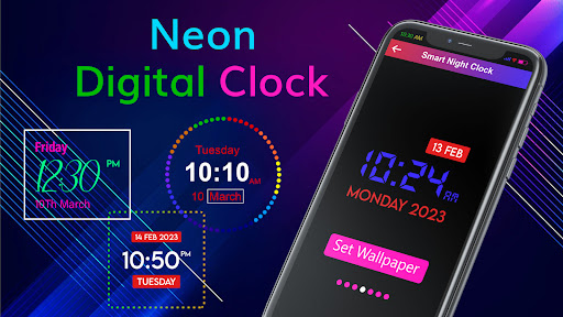 Screenshot Neon Night Clock-Digital Clock