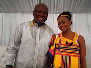 Julius Malema and wife Mantwa Matlala in traditional Sepedi garb.