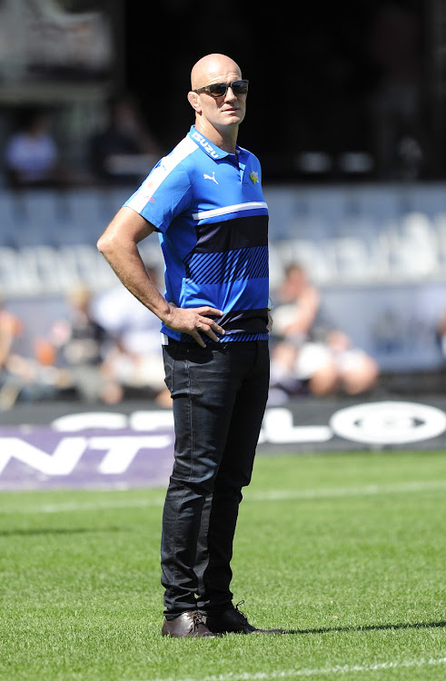 Blue Bulls head coach John Mitchell looks on during the 2017 Currie Cup semifinal game against the Sharks at Kings Park, Durban on 21 October 2017.