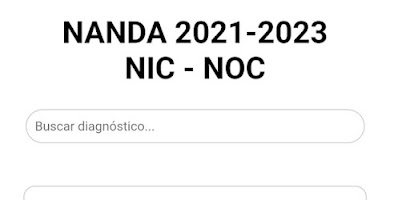 NANDA 2021 - 2023 NIC Y NOC Screenshot